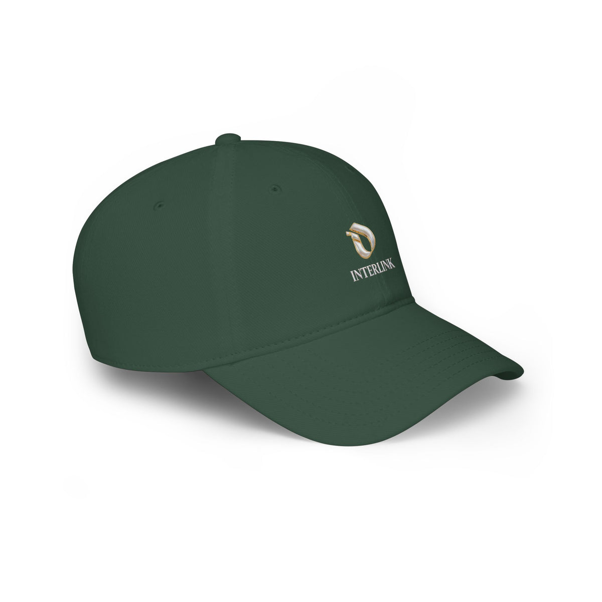 Pearl Motif Low-Profile Interlink Cotton Twill Cap