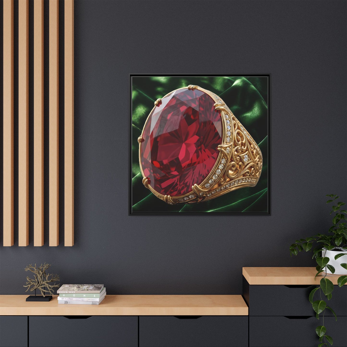 Crimson Ruby Opulence Ring Canvas