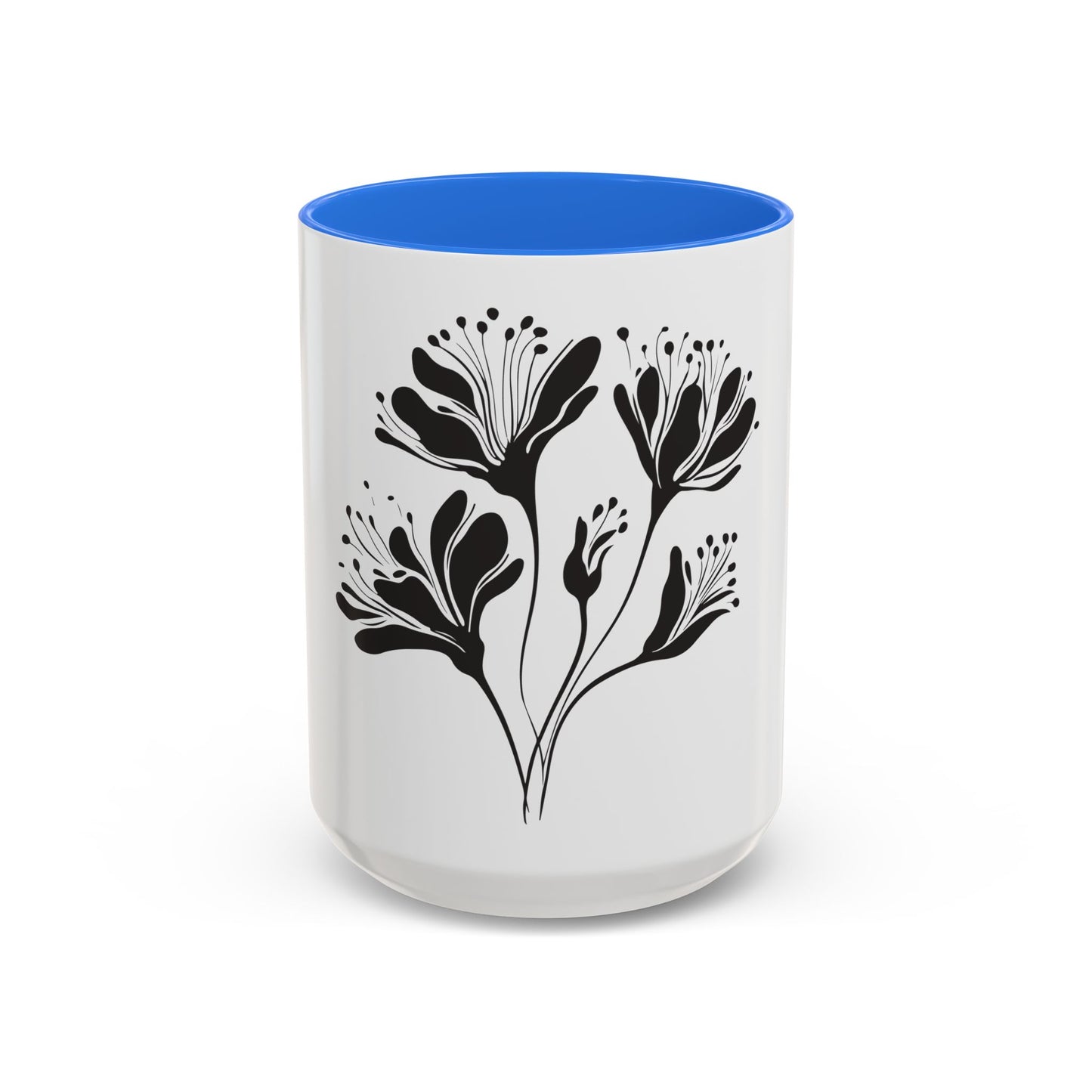 Monochrome Botanical Accent Mug