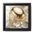 Golden Oval Marble Canvas