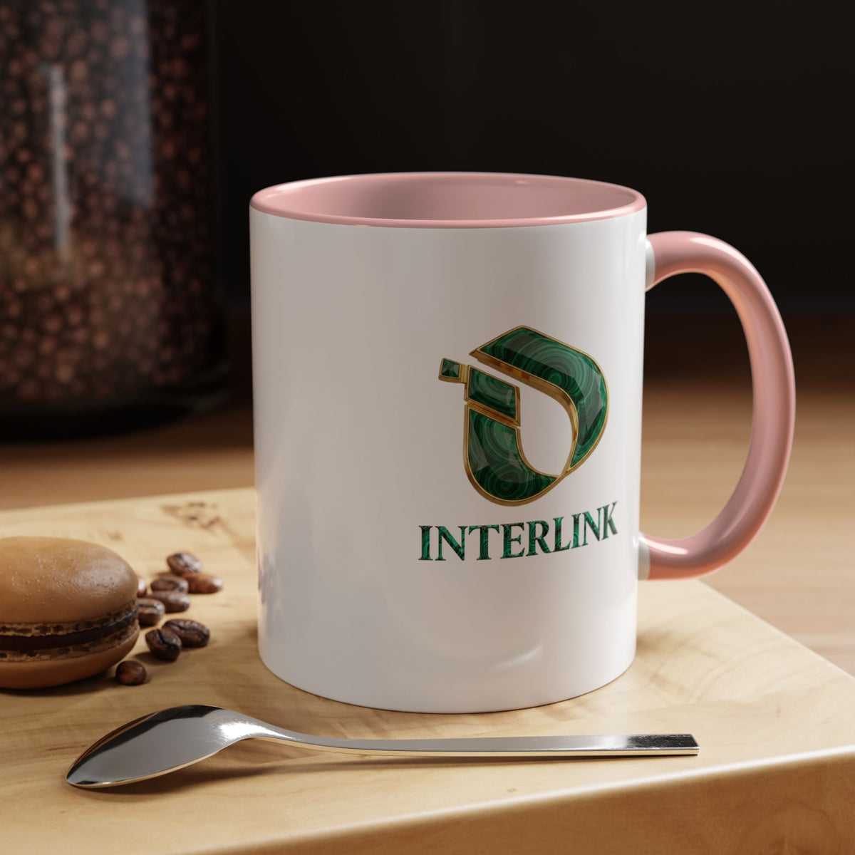 Malachite Vein Interlink Two-Tone Ceramic Mug