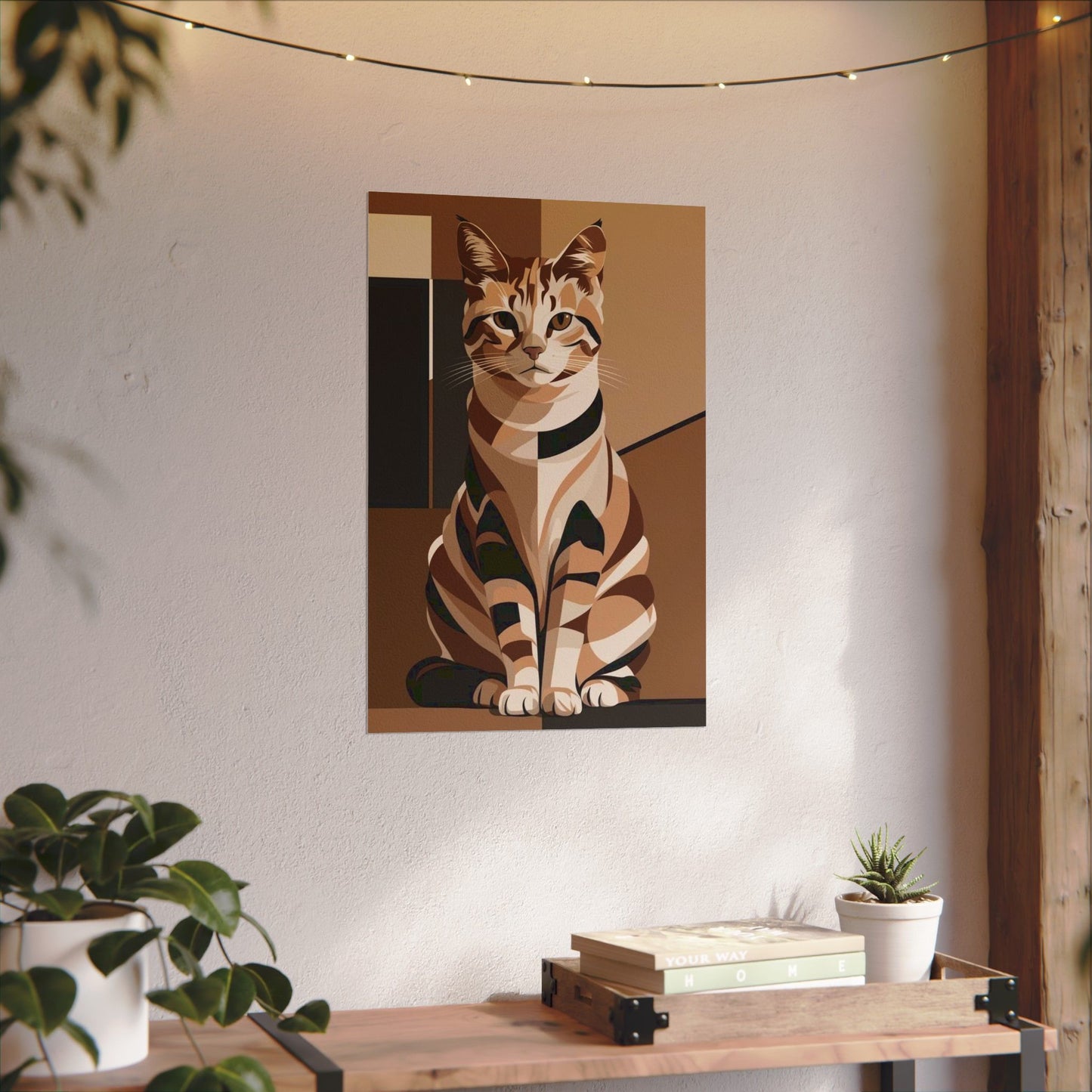 Feline Geometry Poster