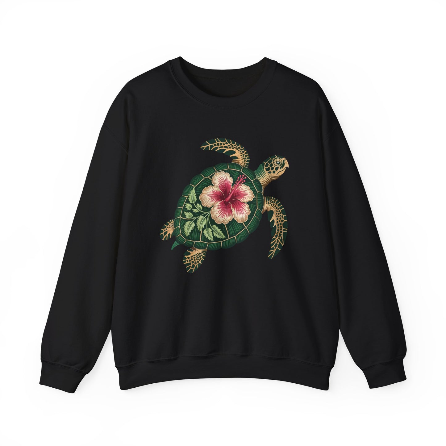 Sea Turtle Floral Graphic Women's Crewneck Sweatshirt