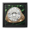Brilliant Diamond Halo Ring Framed Canvas Art