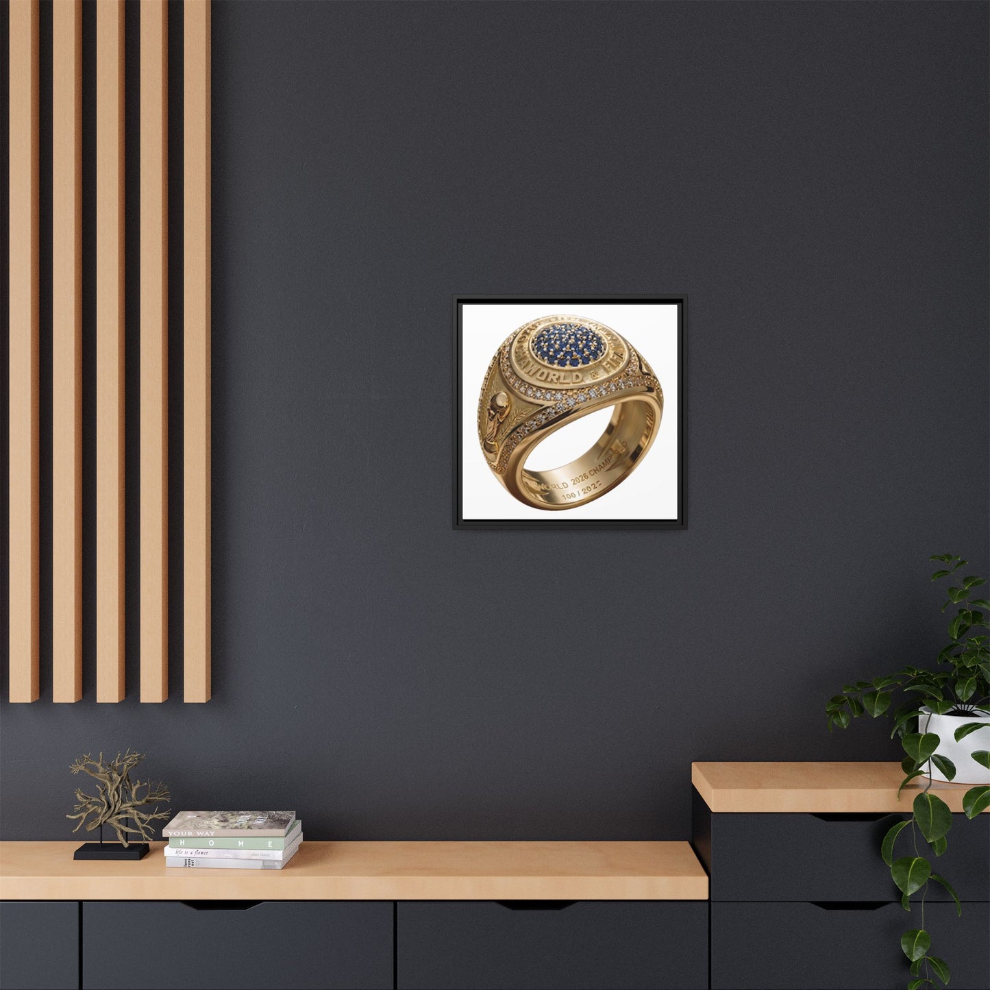 White Gallery Football Keepsake Ring Framed Canvas 2026