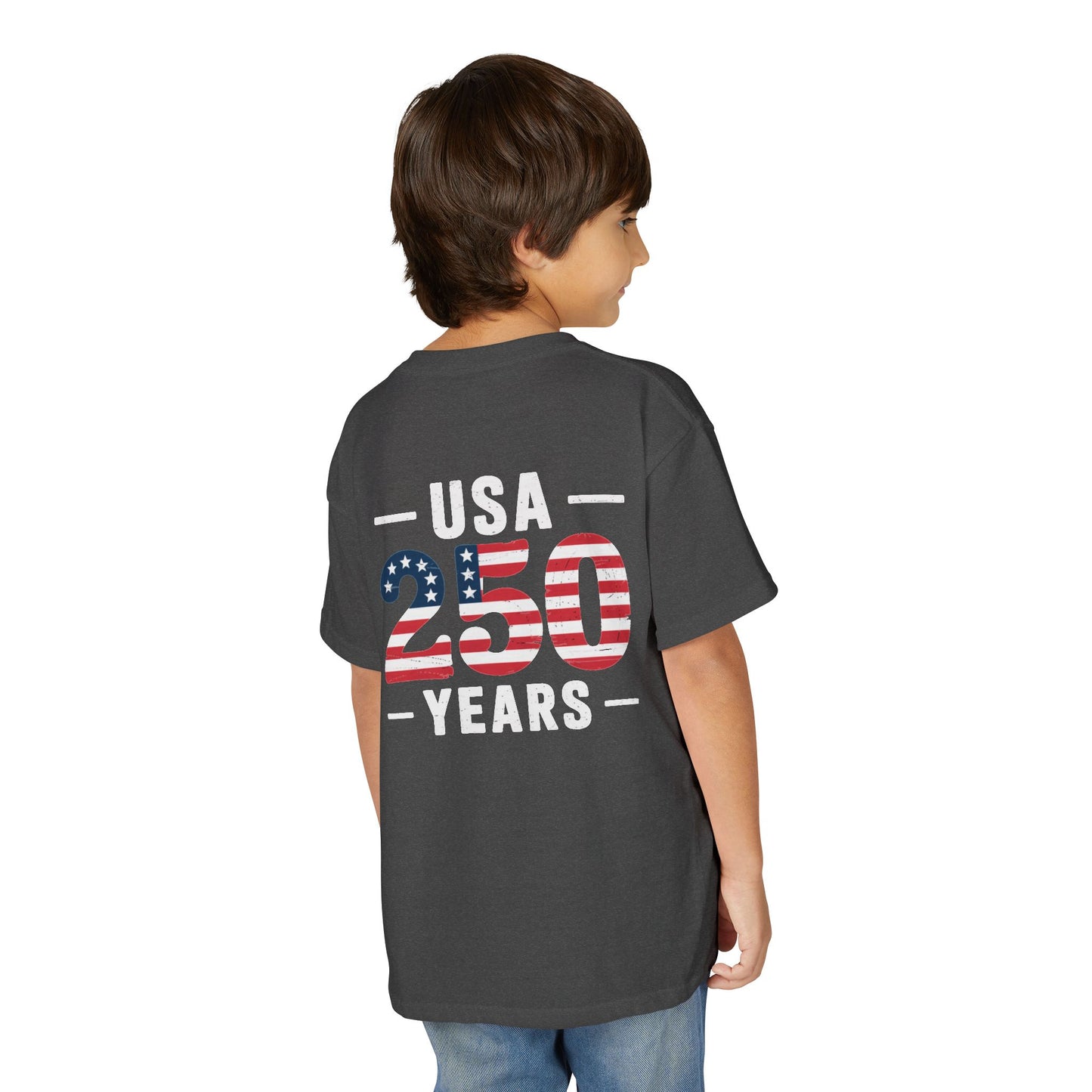 Youth USA 250 Years Patriotic Flag T-Shirt