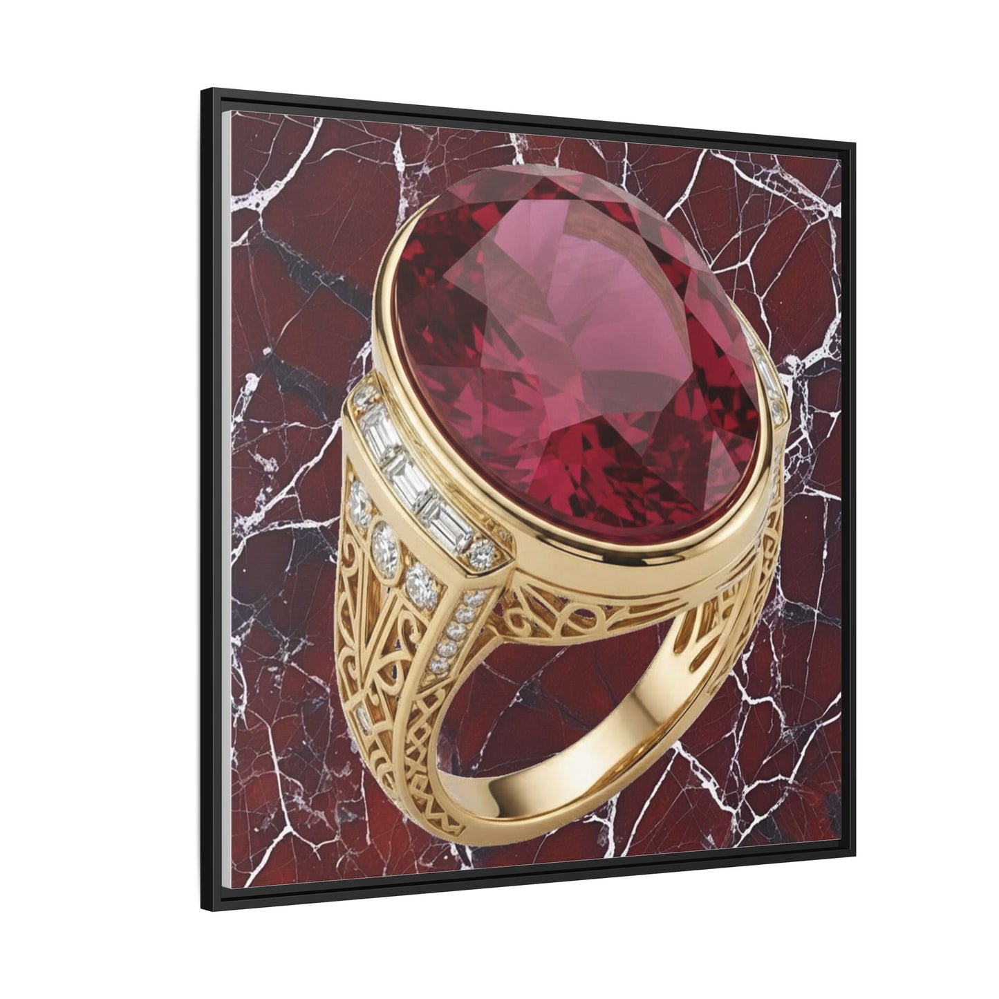 Burgundy Ruby Veinstone Canvas