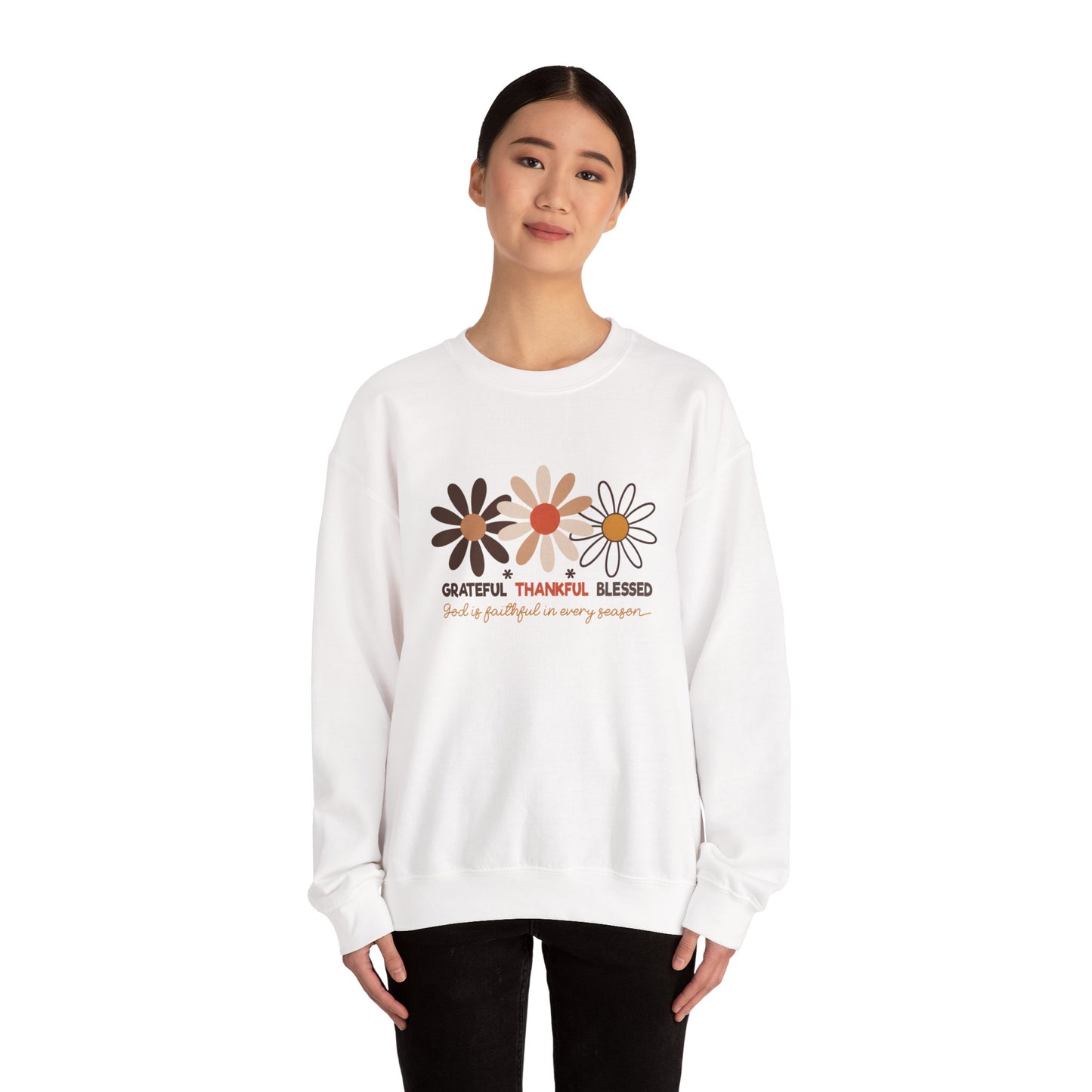 Grateful Thankful Blessed Women's Crewneck Sweatshirt