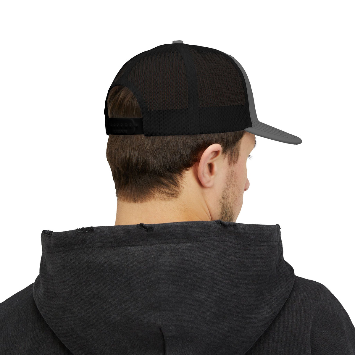 Interlink Logo Cotton-Blend Mesh Trucker Cap