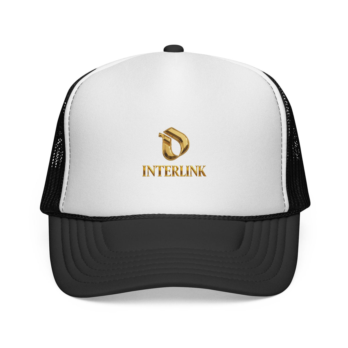 Gold Facet Interlink Mesh Trucker Cap