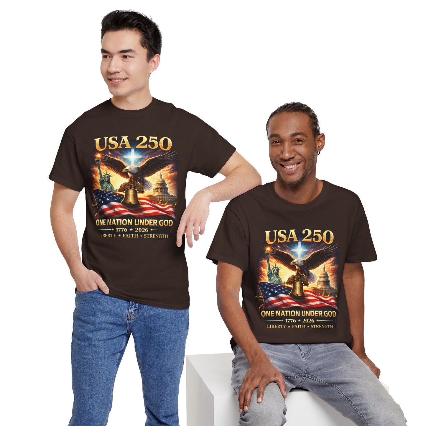 USA 250 Patriotic Tee – One Nation Under God 1776 Shirt