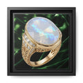 Oval Moonstone Radiance Ring Framed Canvas