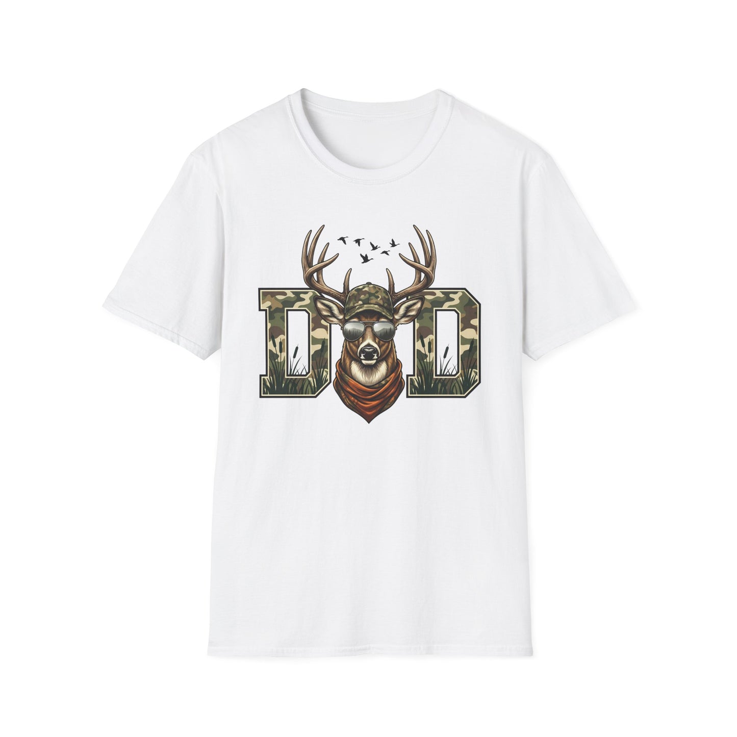 Dad Camo Deer Graphic T-Shirt