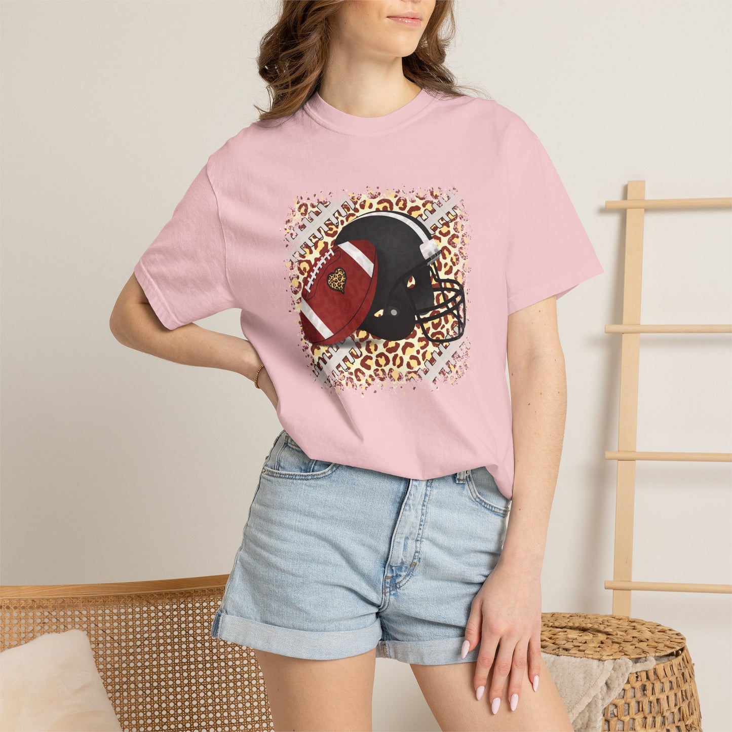Football Leopard Graphic T-Shirt