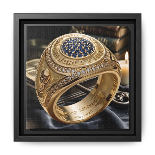 2026 World Football Commemorative Ring Framed Canvas