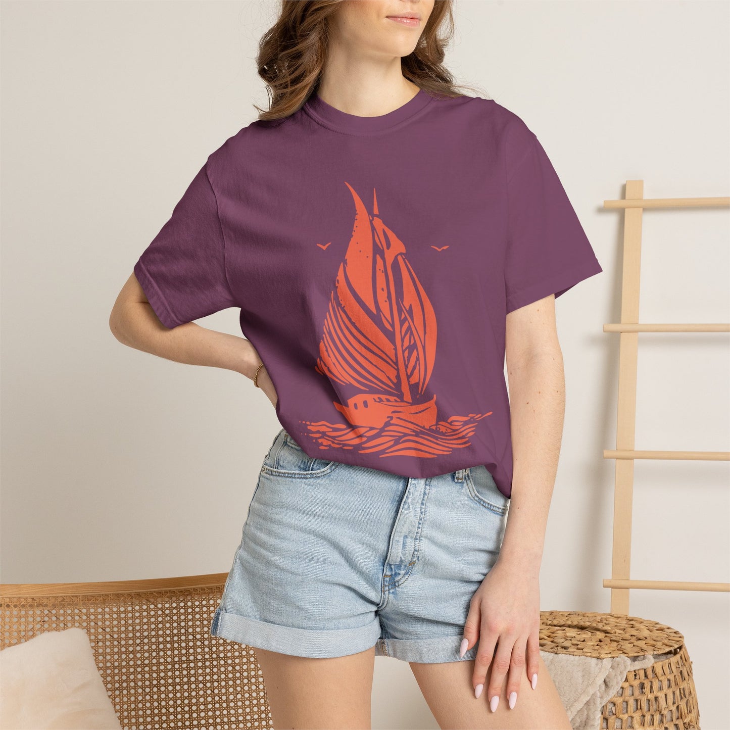 Nautical Sailboat Graphic T-Shirt