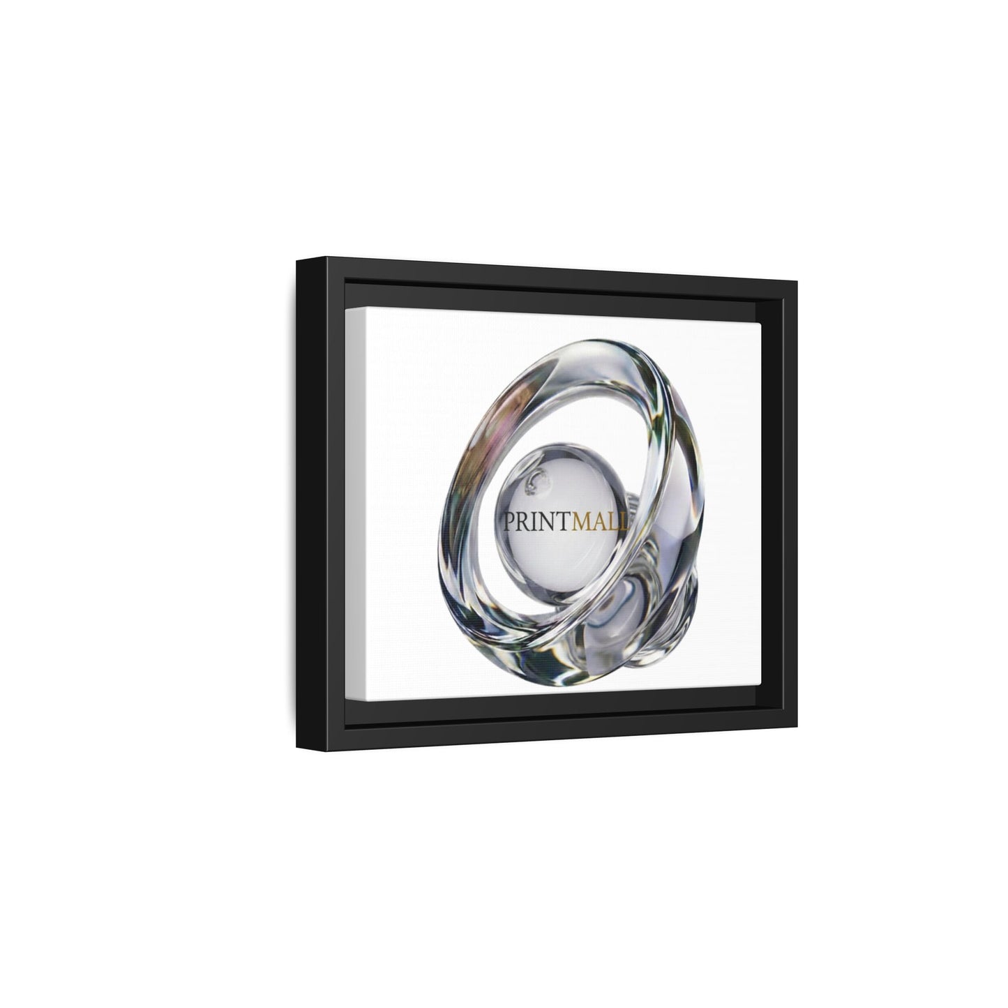 Sculptural Chrome Orbit Canvas