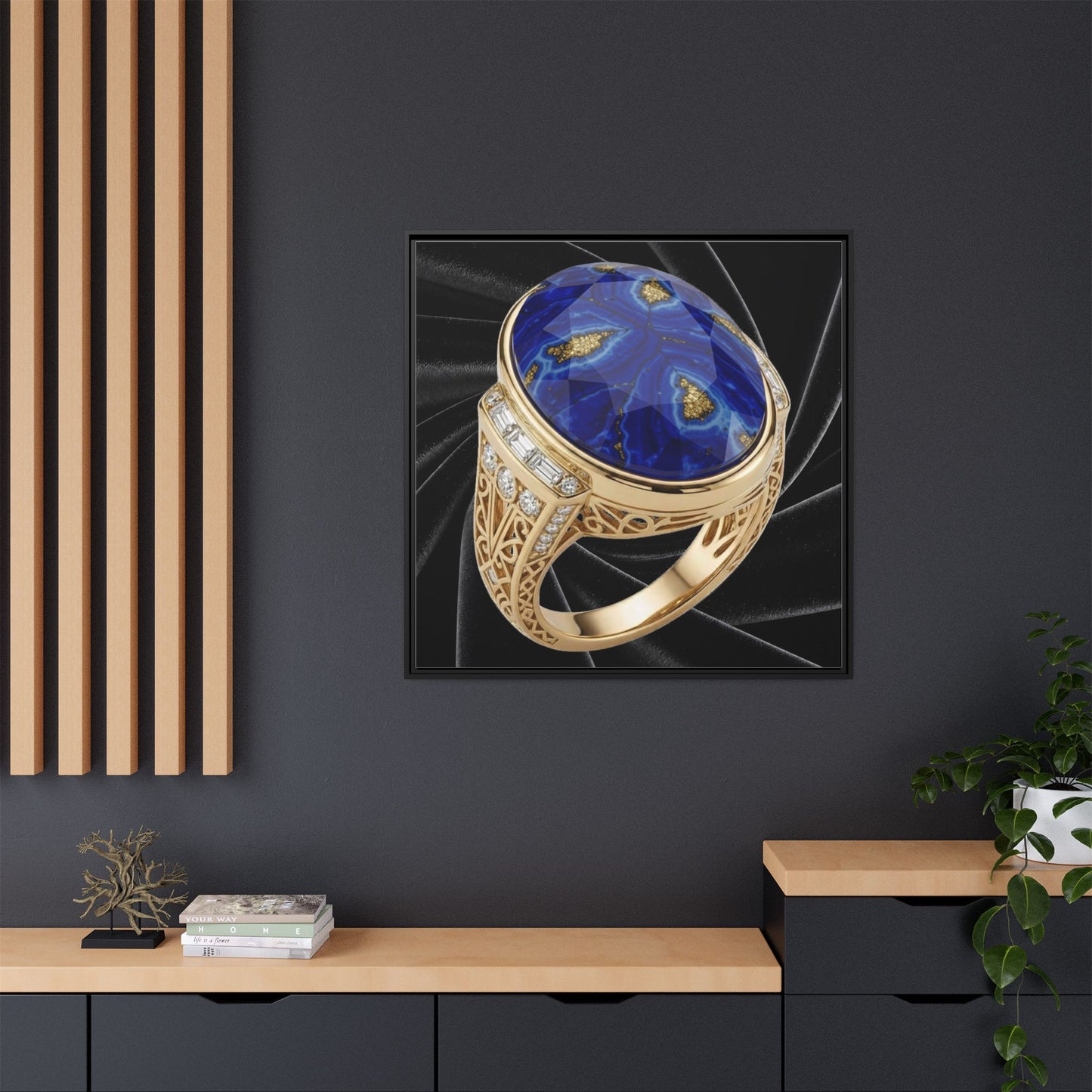 Lapis Midnight Satin Canvas