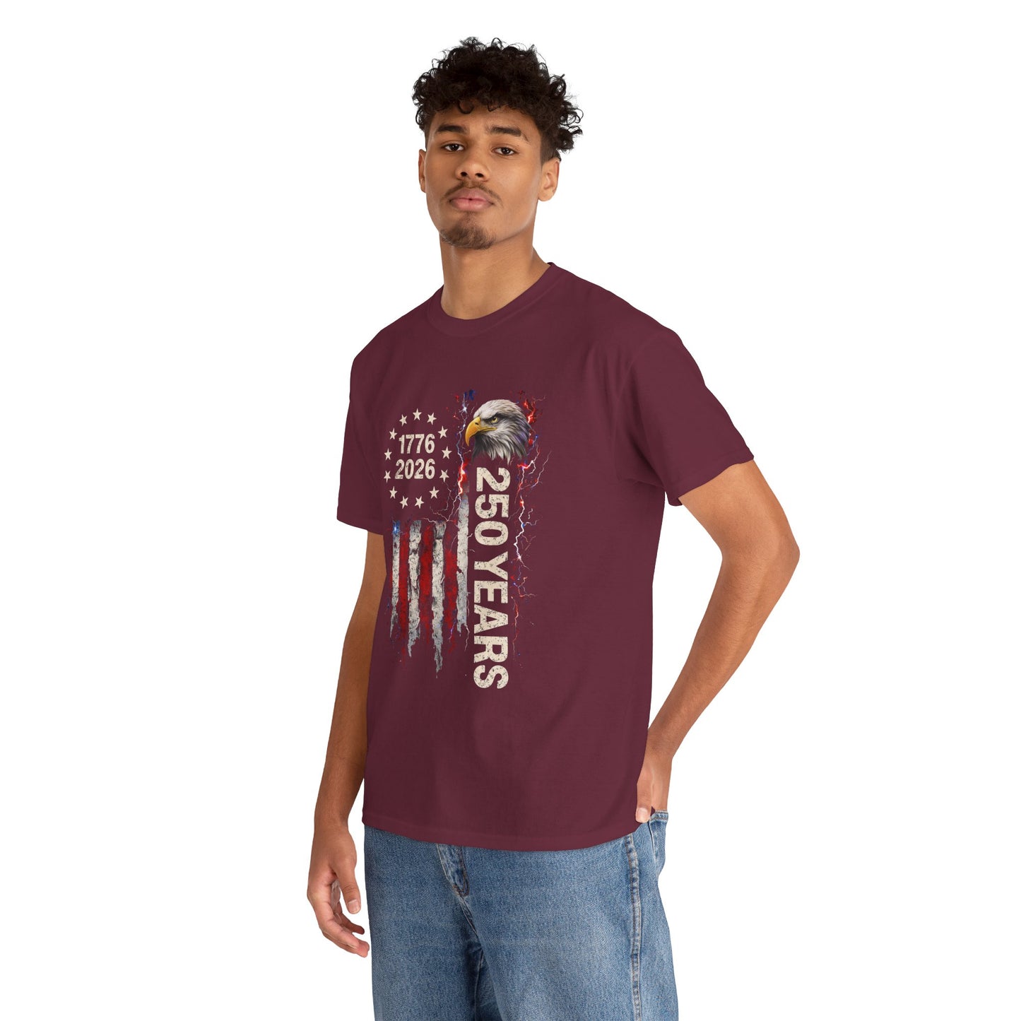 America 250 Years Patriotic T-Shirt Men