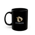 Diamond Facet Noir Interlink Black Ceramic Mug