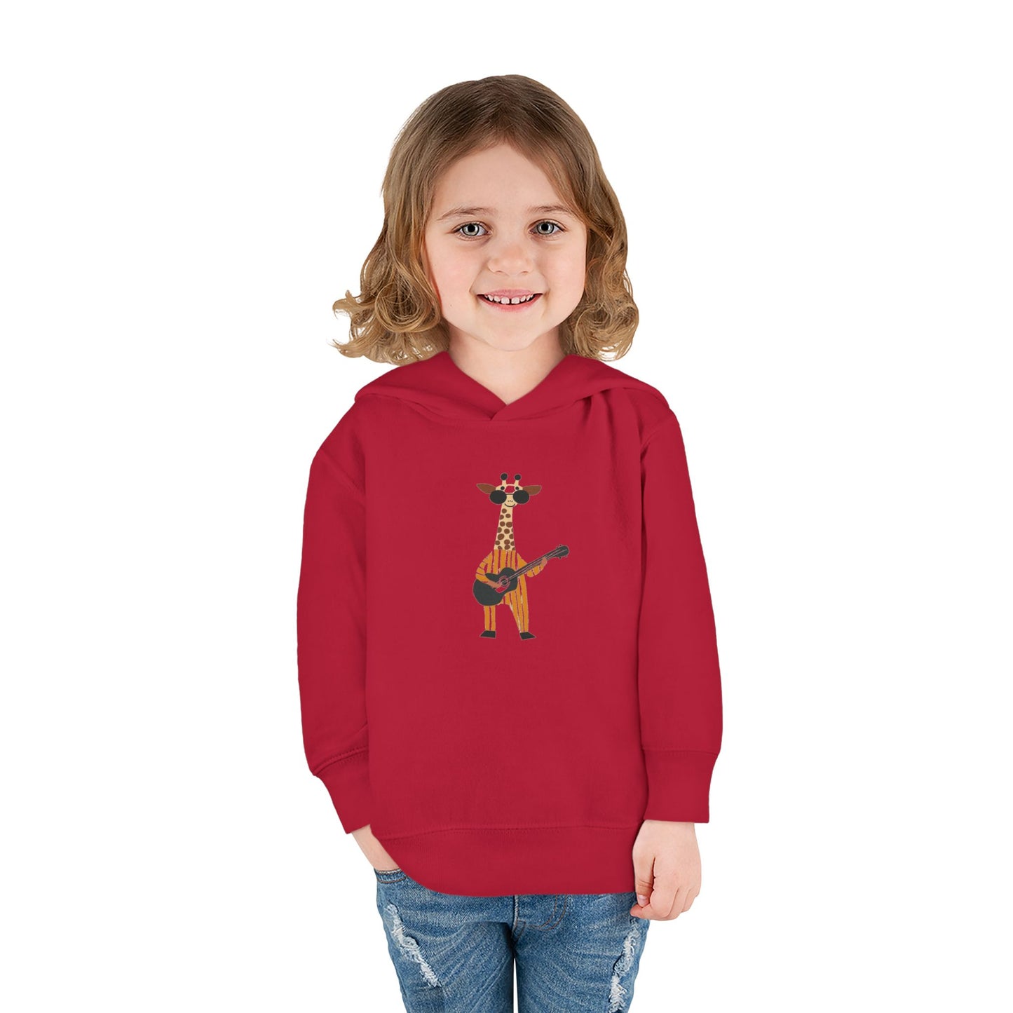 Guitar-Playing Giraffe Toddler Hoodie