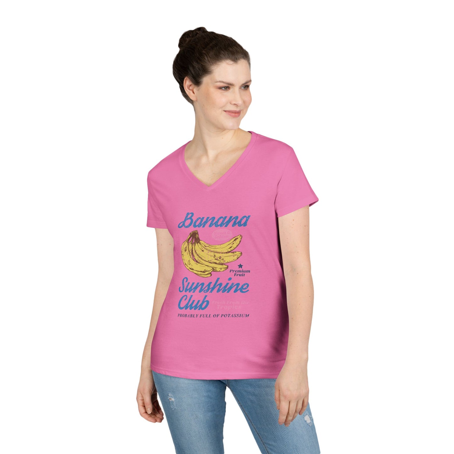 Banana Sunshine Club Women's V-Neck Tee