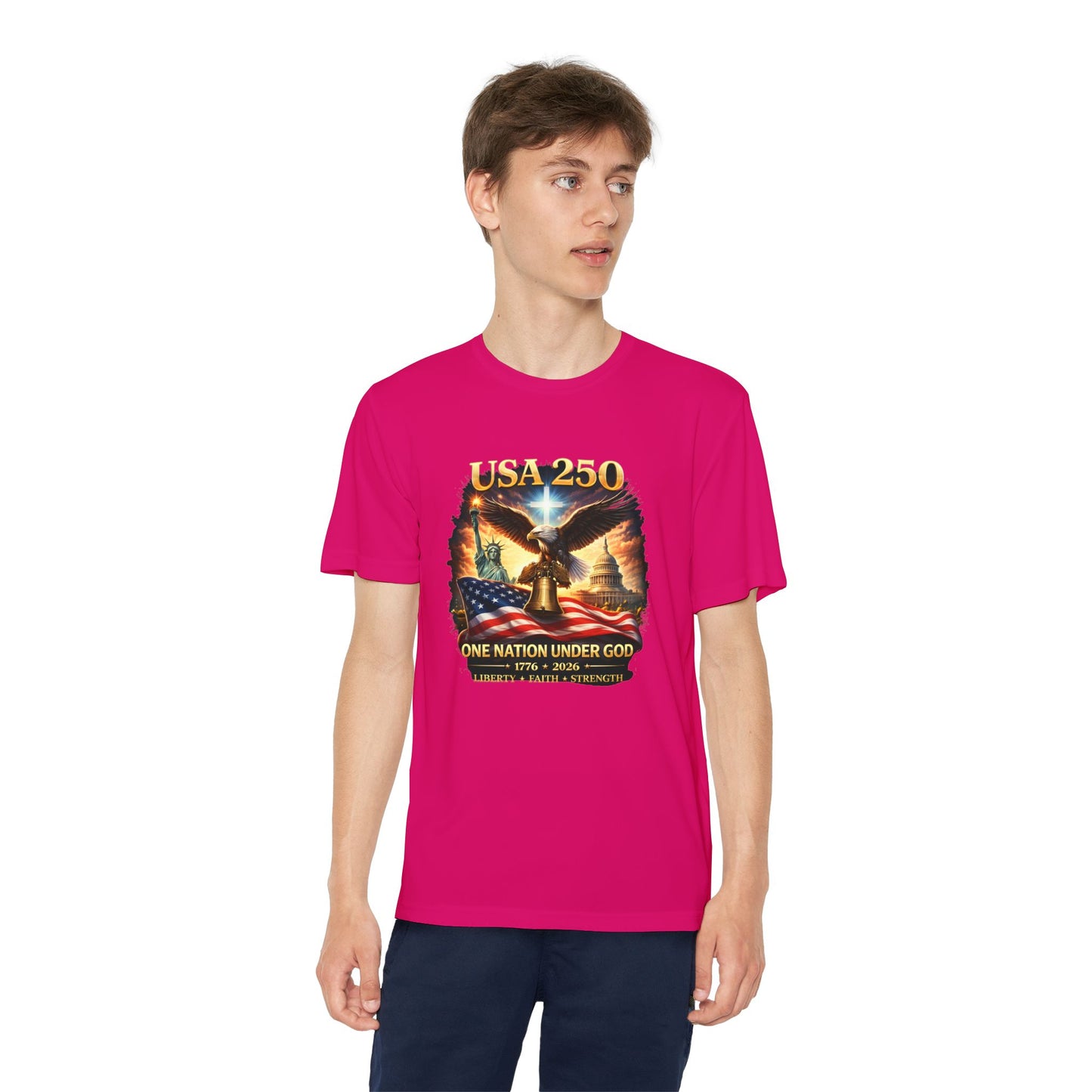 USA 250 Youth Patriotic Graphic Tee
