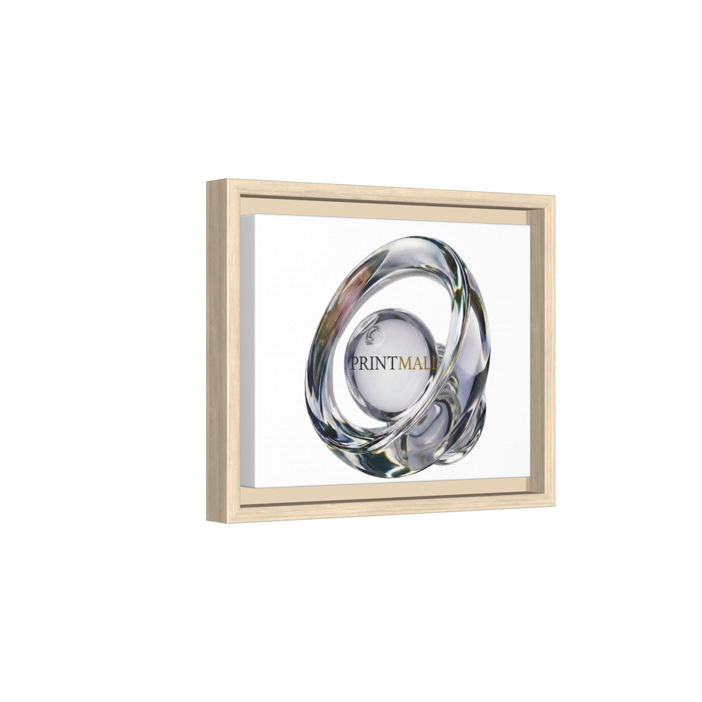 Sculptural Chrome Orbit Canvas