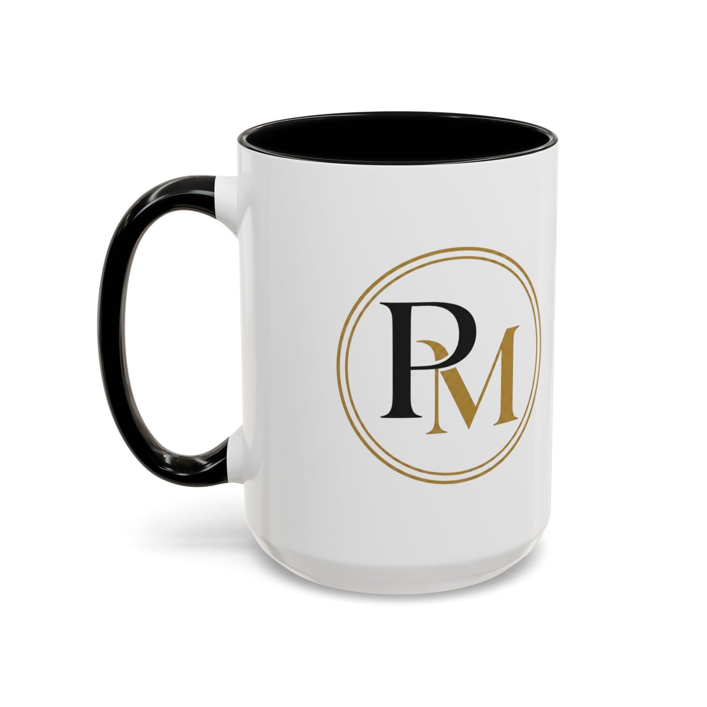 Black Gold PM Initial Accent Mug