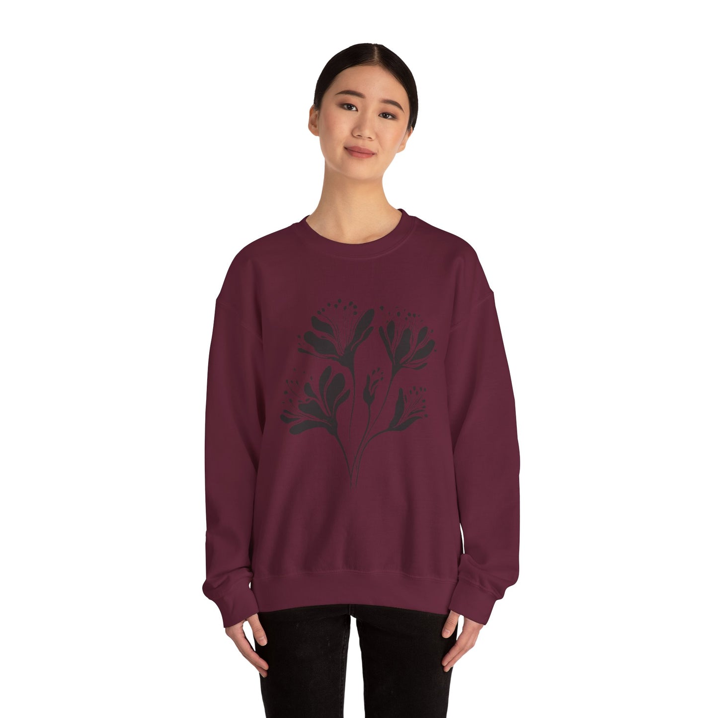 Minimal Floral Line Art Sweatshirt