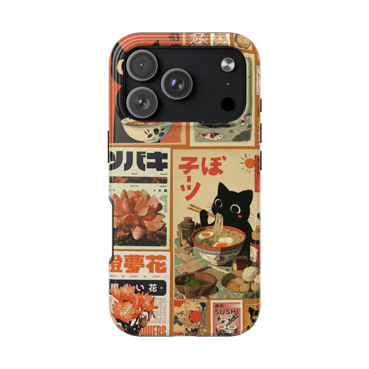 Retro Cat Collage Apple Phone Case