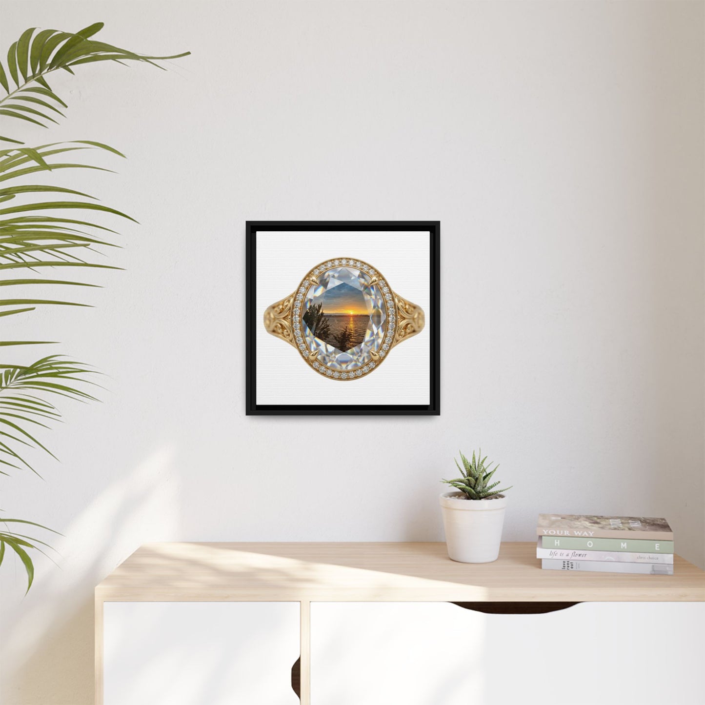Mountain Lake Sunset Signet Canvas