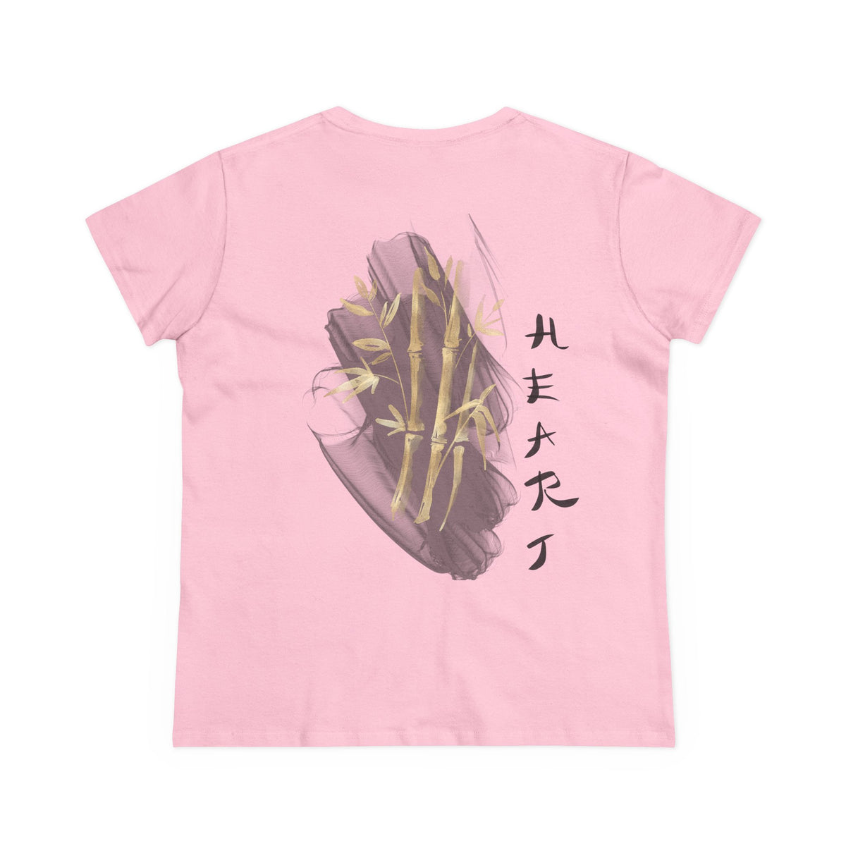 Golden Bamboo Ink Brush Back Print Women’s Tee