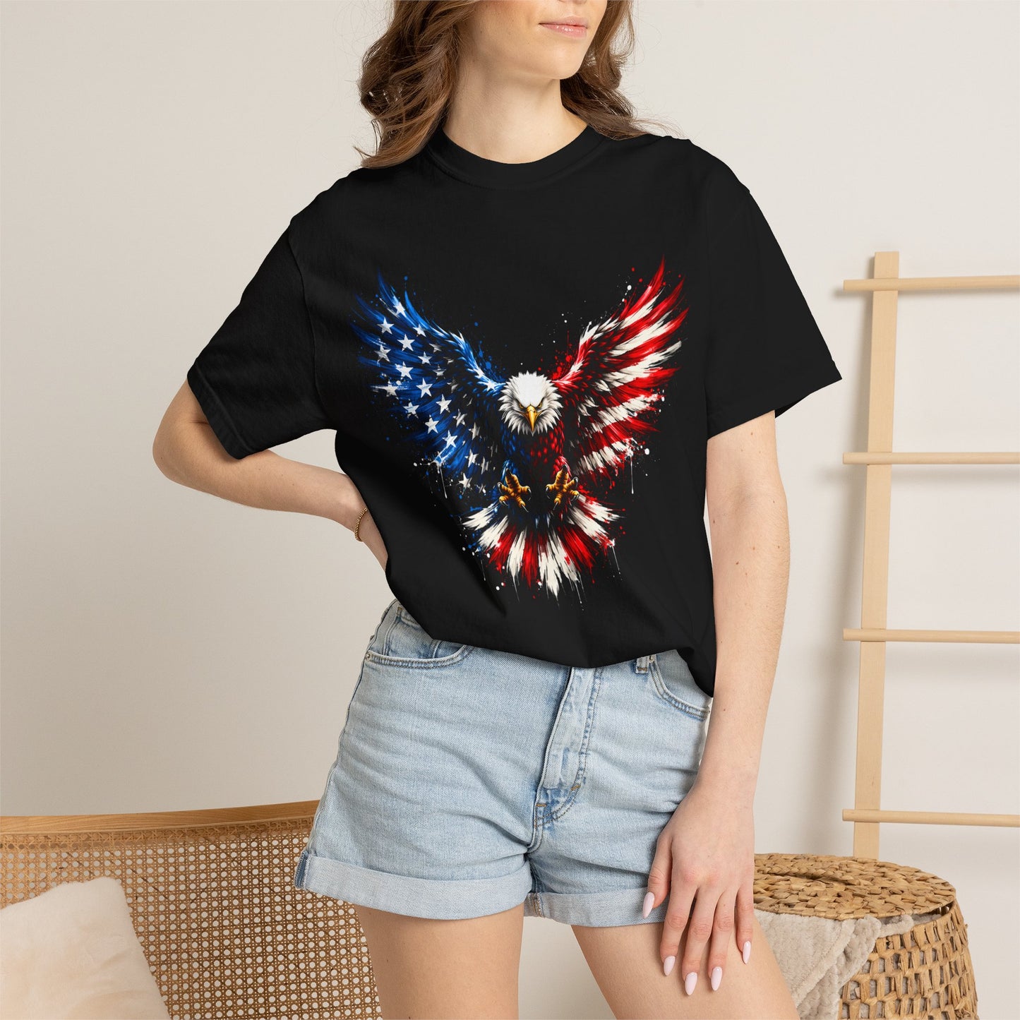 Patriotic Eagle Graphic T-Shirt