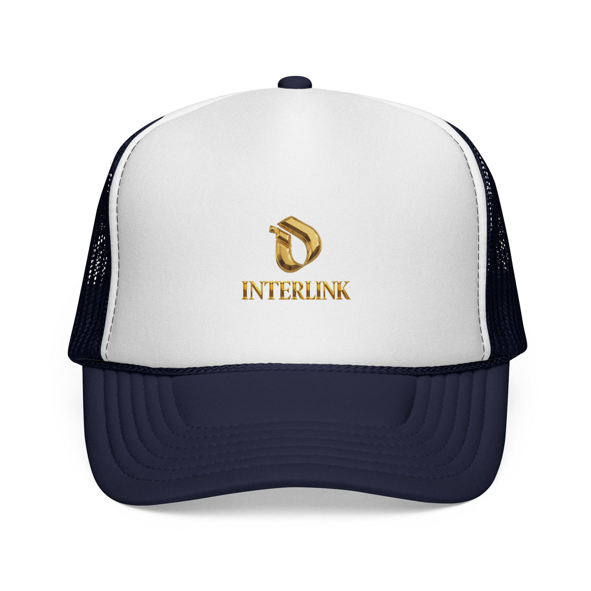 Gold Facet Interlink Mesh Trucker Cap