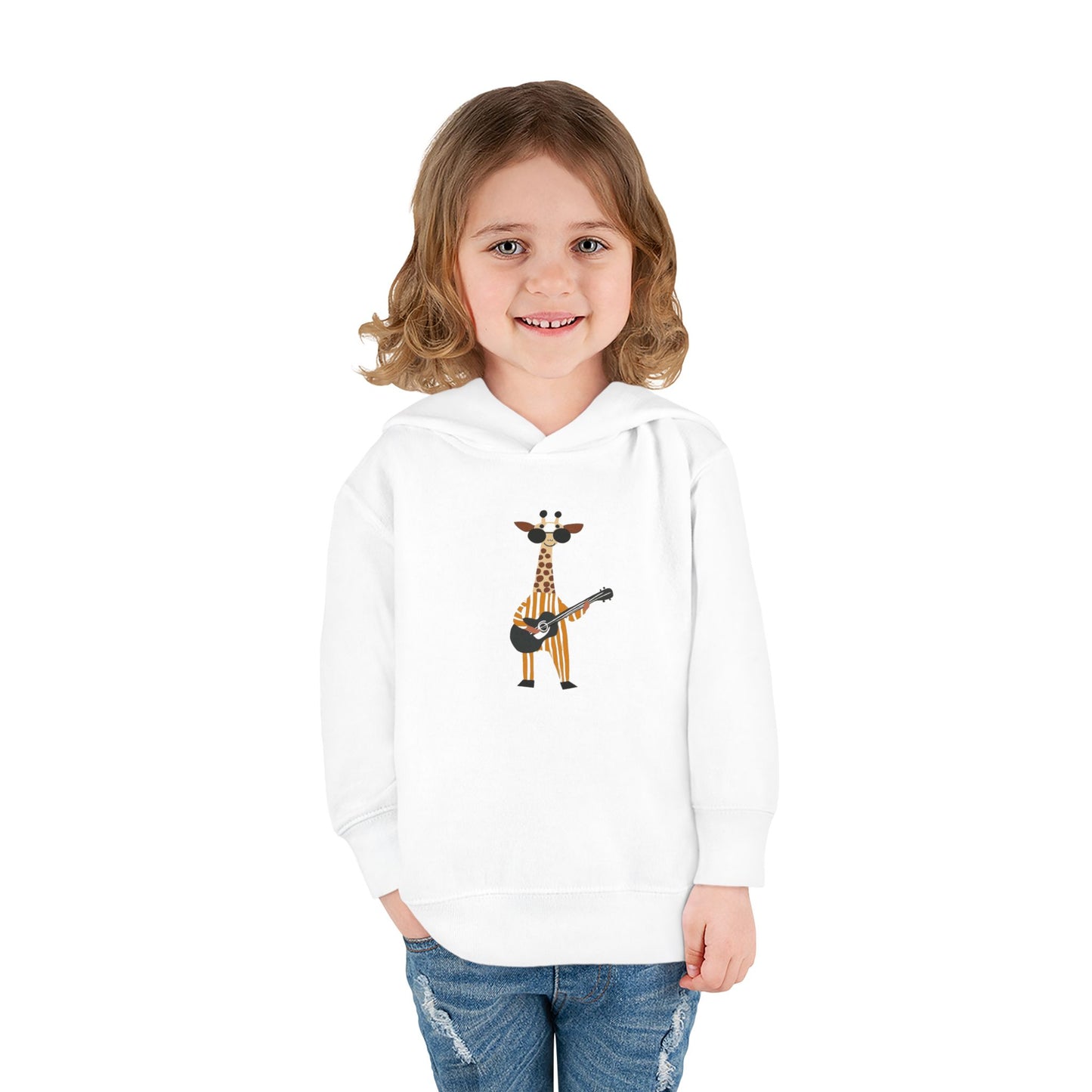 Guitar-Playing Giraffe Toddler Hoodie