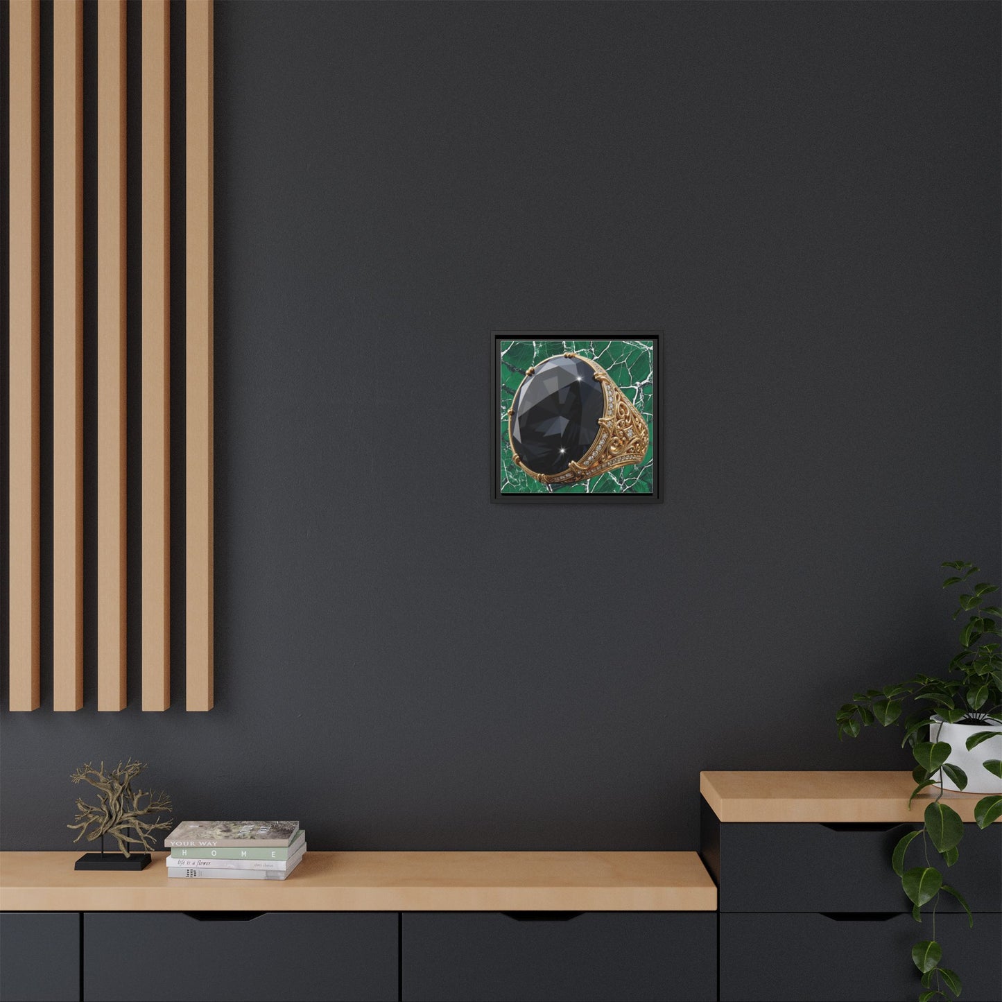 Black Diamond Mosaic Canvas