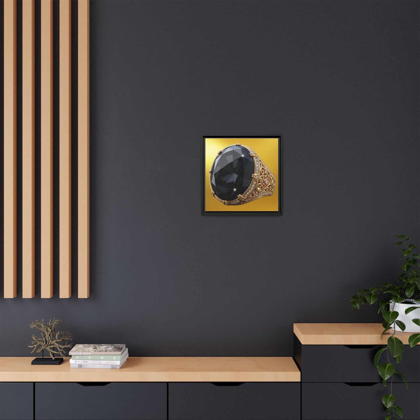 Black Diamond Gilded Glow Canvas
