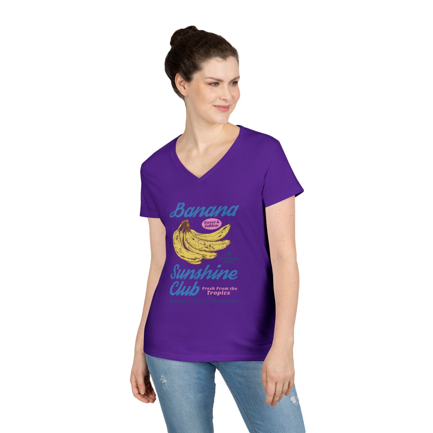 Banana Sunshine Club Women's V-Neck Tee