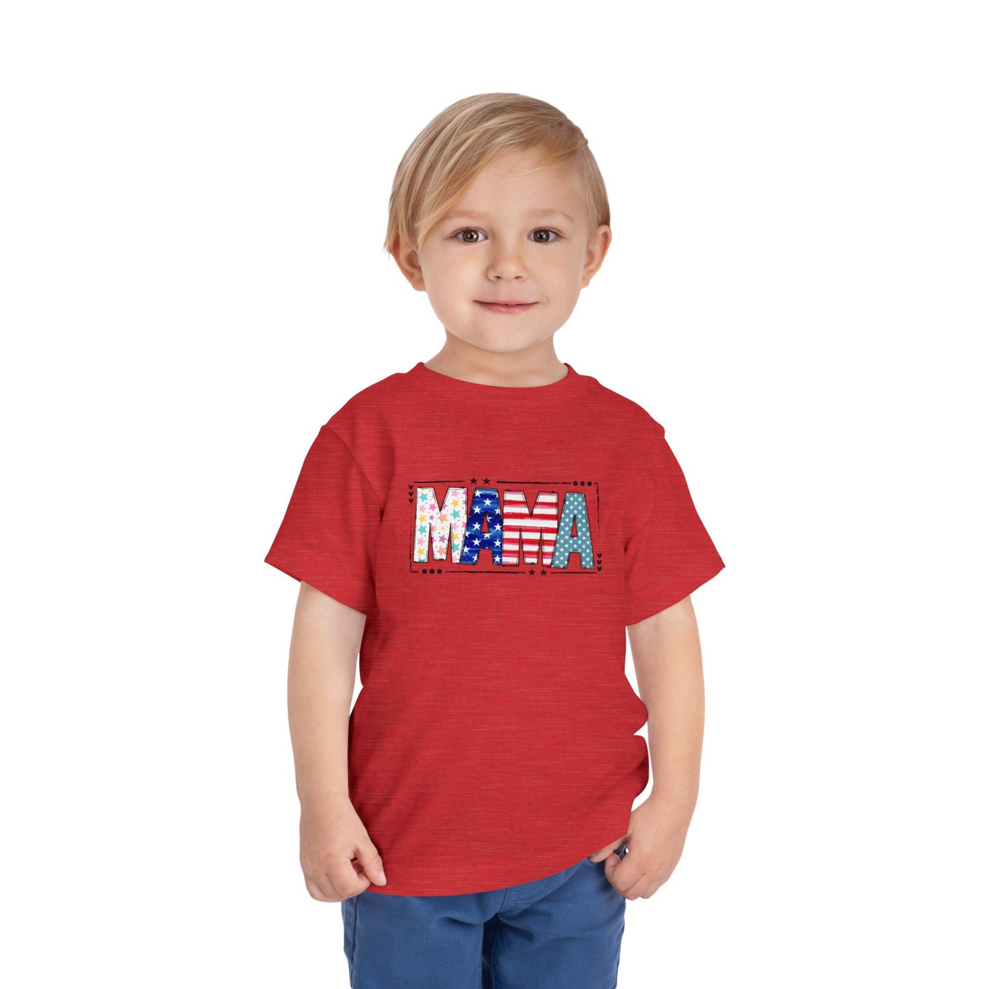 Toddler MAMA Patchwork Stars & Stripes T-Shirt