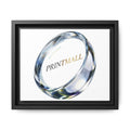 Polished Silver Loop Typography Canvas