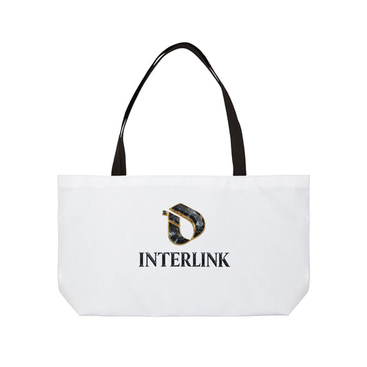 Black Diamond Facet Interlink T-Bottom Tote Bag