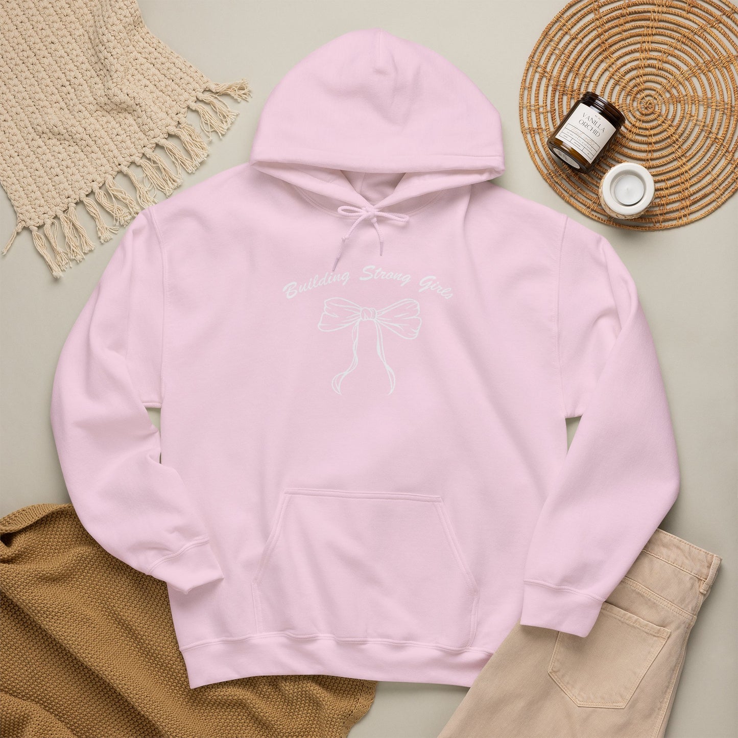 Building Strong Girls Ribbon Hoodie