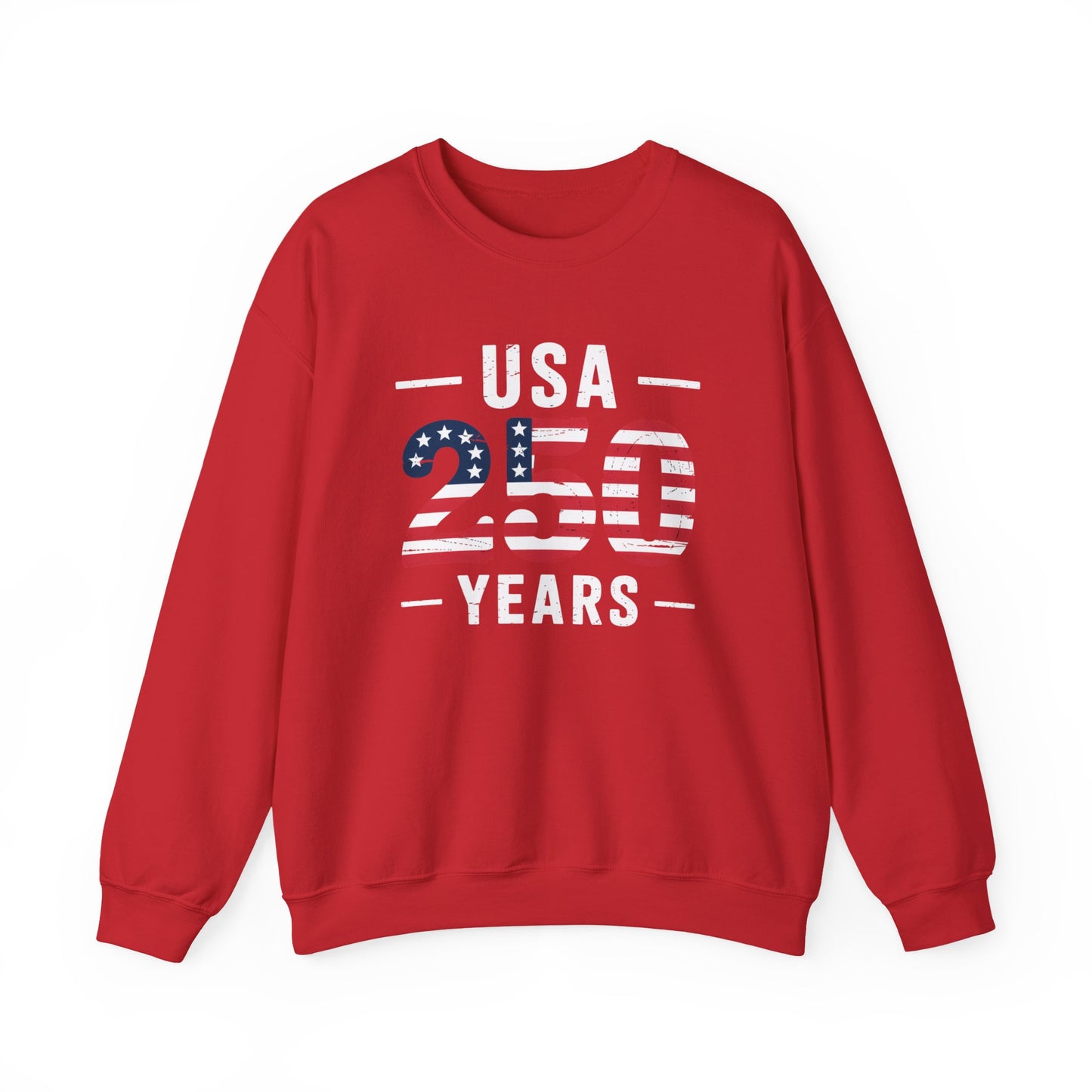 USA 250 Years Patriotic Crewneck Sweatshirt