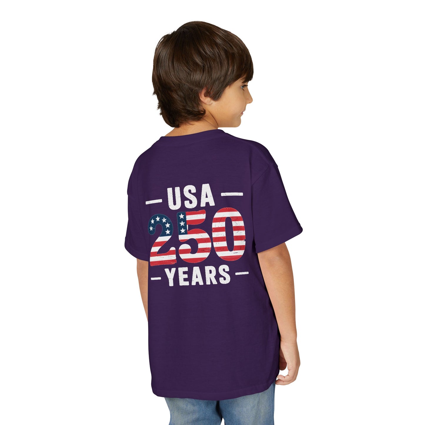 Youth USA 250 Years Patriotic Flag T-Shirt