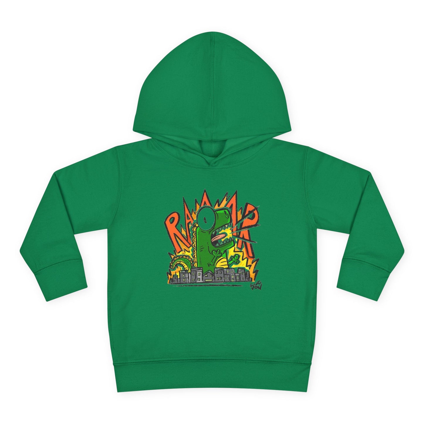 Comic Roaring Dinosaur Toddler Hoodie