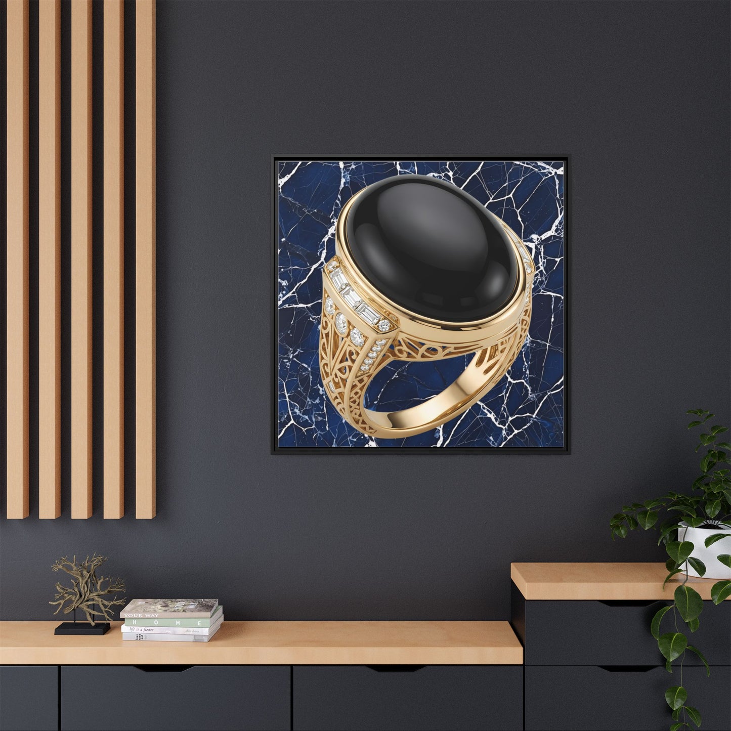Onyx Cobalt Marble Canvas