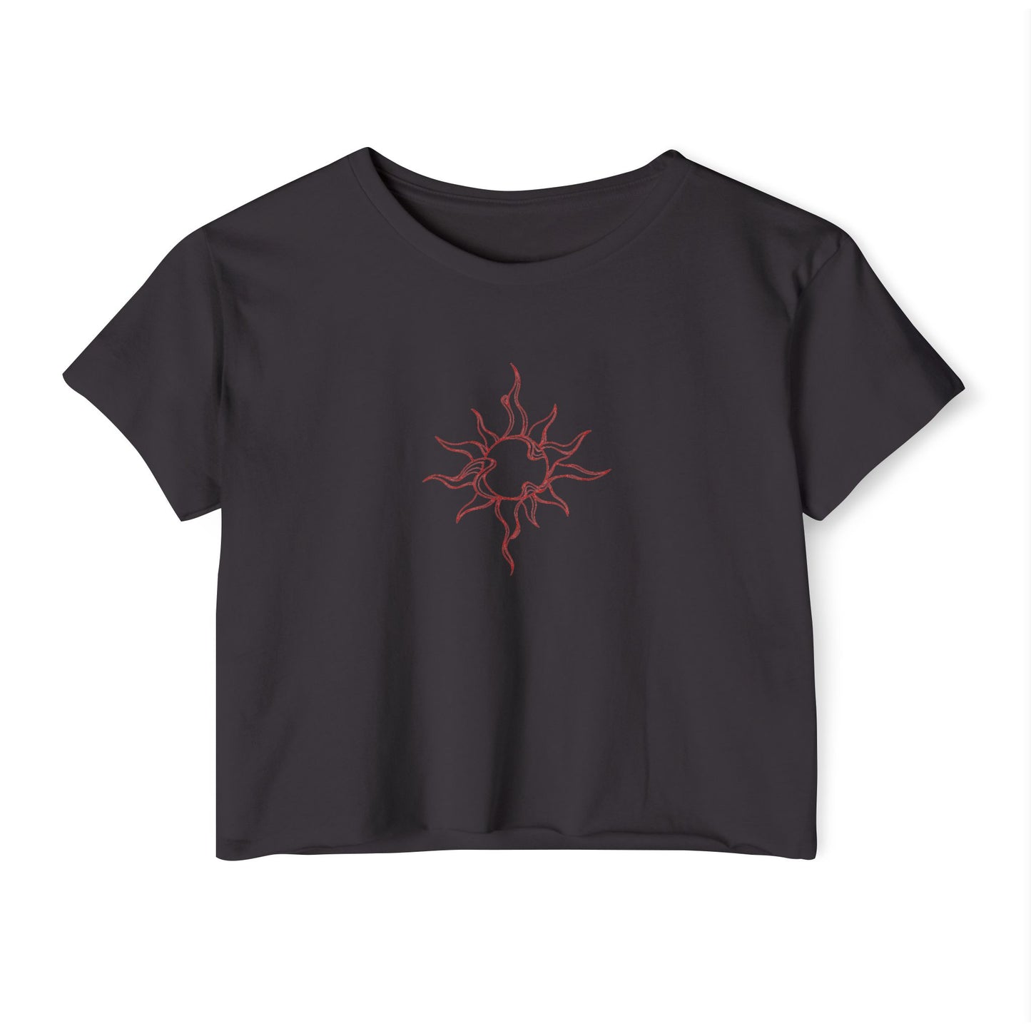 Wavy Sun Line Art Boxy Tee