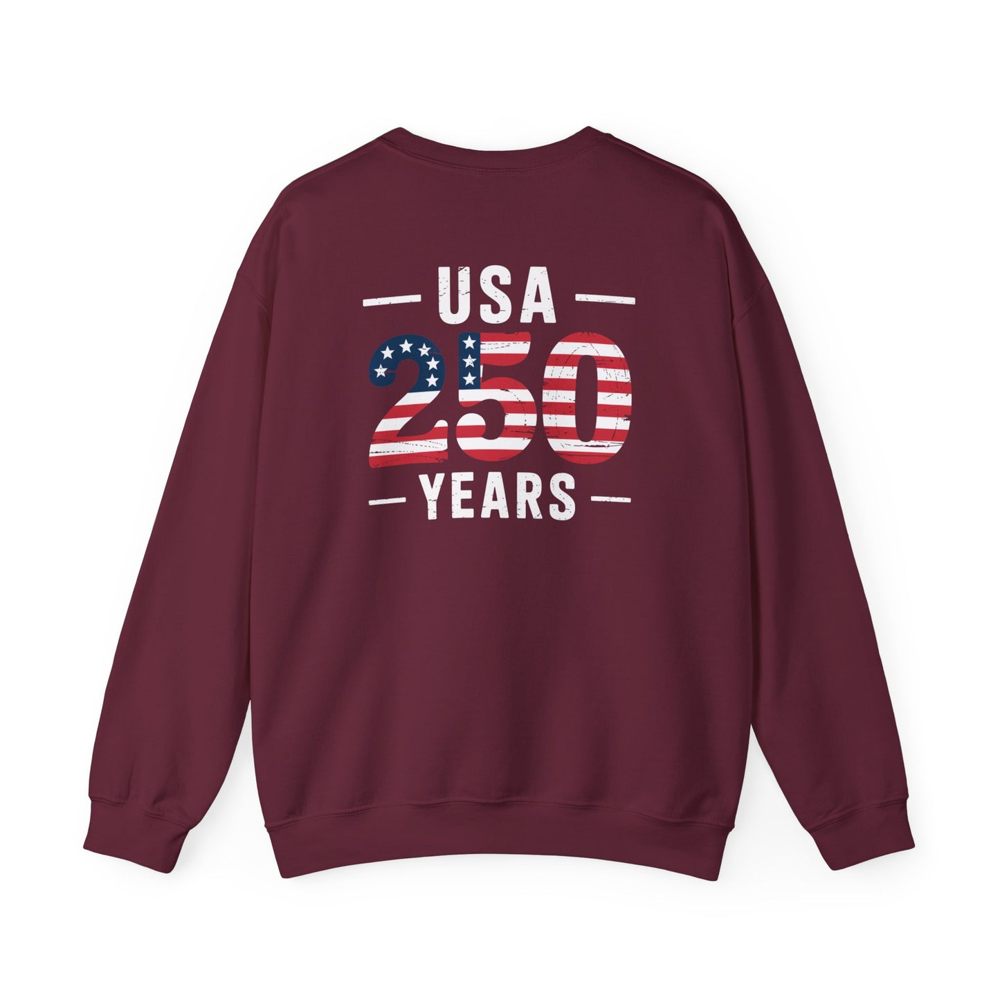 USA 250 Years Patriotic Crewneck Sweatshirt