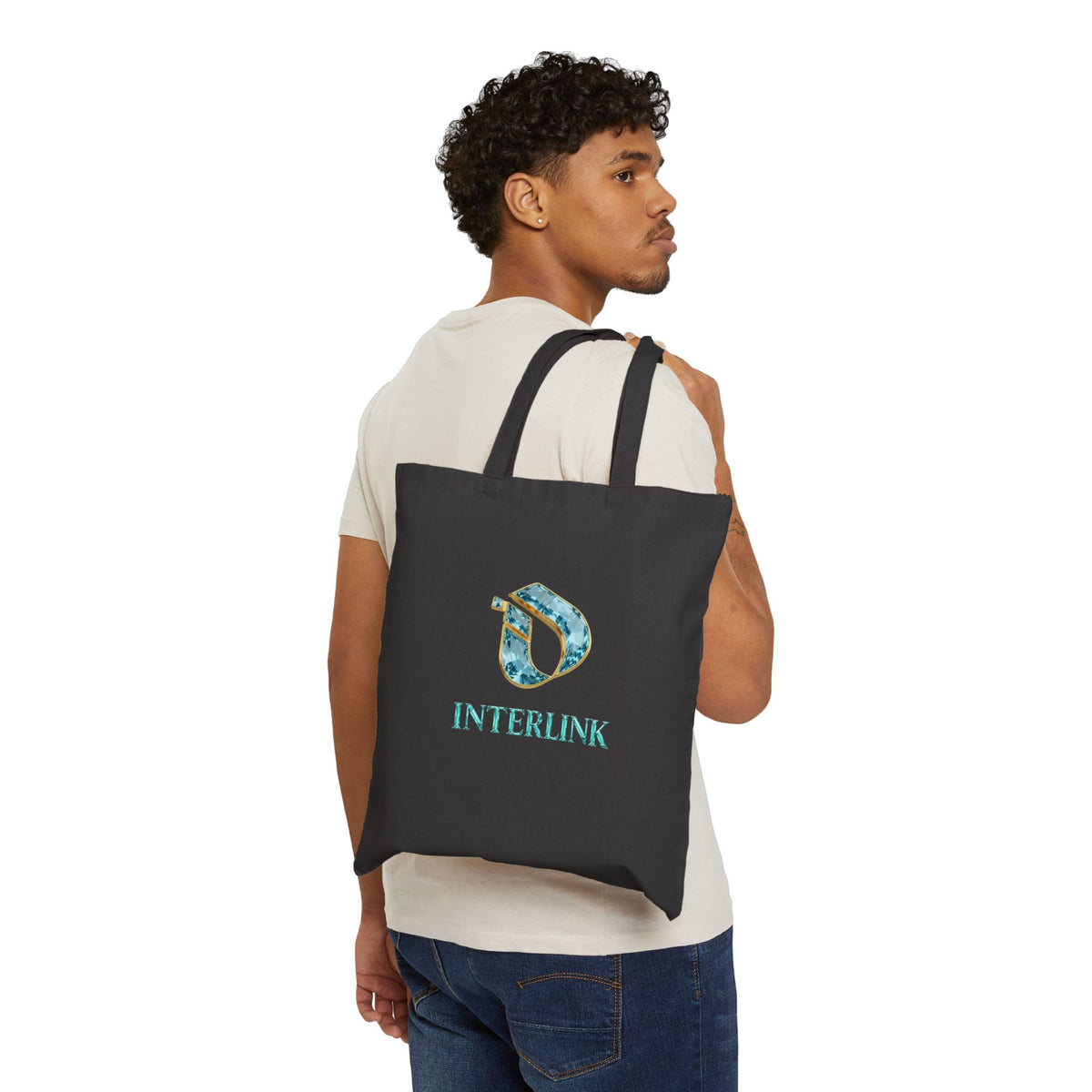 Aquamarine Gem Graphic Heavy Canvas Tote Bag